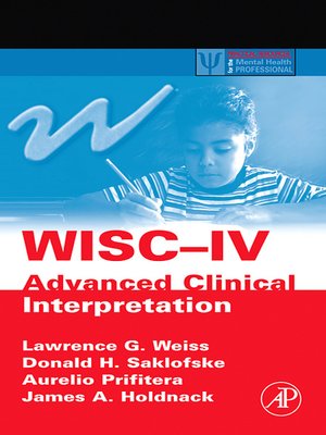 cover image of WISC-IV Advanced Clinical Interpretation